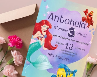 Magical Under the Sea Party, Personalized Little Mermaid Invitation, Digital Little Mermaid Invitation, Ariel Invitation