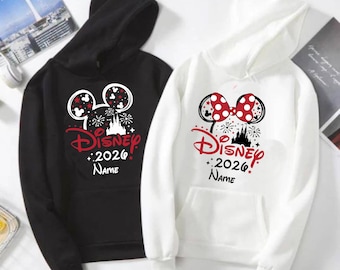 Personalized Disney Trip 2026 Hoodie, Custom Disneyland 2026 Hoodie, Disney Squad Hoodie, Mickey Minnie Disney Hoodie