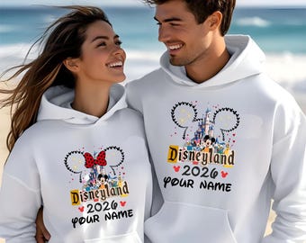 Personalised Disneyland 2026 Hoodie, Disney Family Trip Hoodie, Disneyworld Hoodie, Disney Pullover, Disneyland Hoodie