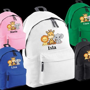 Sac à dos safari personnalisé, cartable animaux de safari, animaux de safari, sac à dos cartable safari, cartable pour chambre d'enfant, rentrée des classes pour enfants