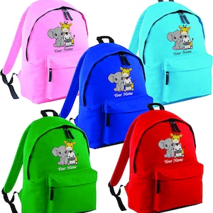 Sac à dos safari personnalisé brodé, sac brodé animal, rentrée des classes, mini sac pour tout-petit, sac à dos pour enfant, sac d'école maternelle