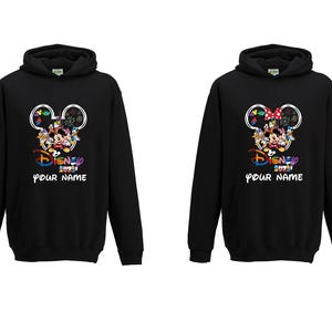 Personalized Disneyland Paris Mickey Minnie Hoodie, Disneyland 2025 Custom Your Name Jumper, Vacation Disneyland Trip Unisex Gift Hoodie Top