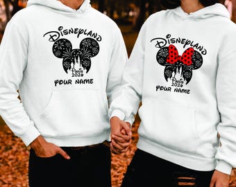 Personalized Disneyland Paris Mickey Mouse Minnie Mouse Hoodie, Disneyland 2026 Custom Your Name Hoodie, Vacation Disneyland Trip Hoodie Top