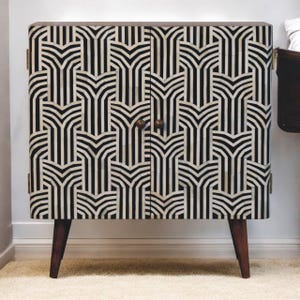 Bone Inlay Accent Cabinet | Mango Wood Boho Sideboard
