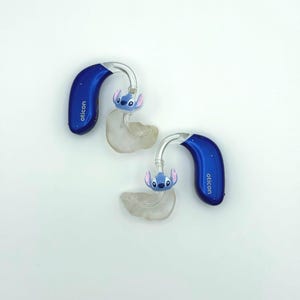 Hearing Aid Charms - Blue & Pink Alien - BTE Hearing Aids Accessory