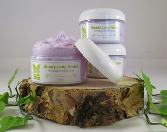 Shady Lady Violet Whipped Cream Soap - Handmade Soap -  Cream Soap - Violet Soap - Summer Soap - SoapGarden