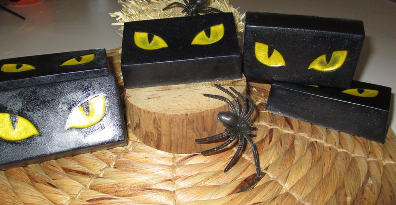 Superstition Black Cat Eyes Scary Black Cat Halloween Cat Cats Eyes Halloween Party Favors Soapgardenshop image 5