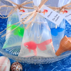 Goldfish in a Bag Soap Glycerin Soap Party Favors Soap Carnival Party Favors Fragrance Free Soap SoapGarden image 1