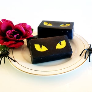 Superstition Black Cat Eyes Scary Black Cat Halloween Cat Cats Eyes Halloween Party Favors Soapgardenshop image 3