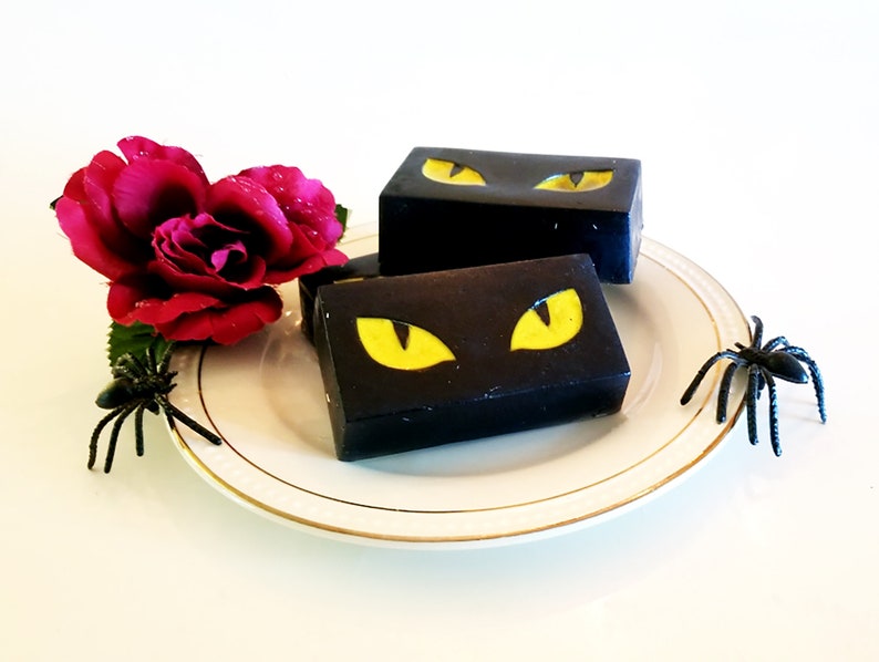 Superstition Black Cat Eyes Scary Black Cat Halloween Cat Cats Eyes Halloween Party Favors Soapgardenshop image 3