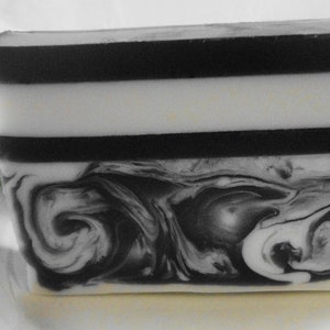 Black and White Delight Handmade Soap Black and White Bachelorette Party Soap Artisan Soap Party Favor Soap image 3