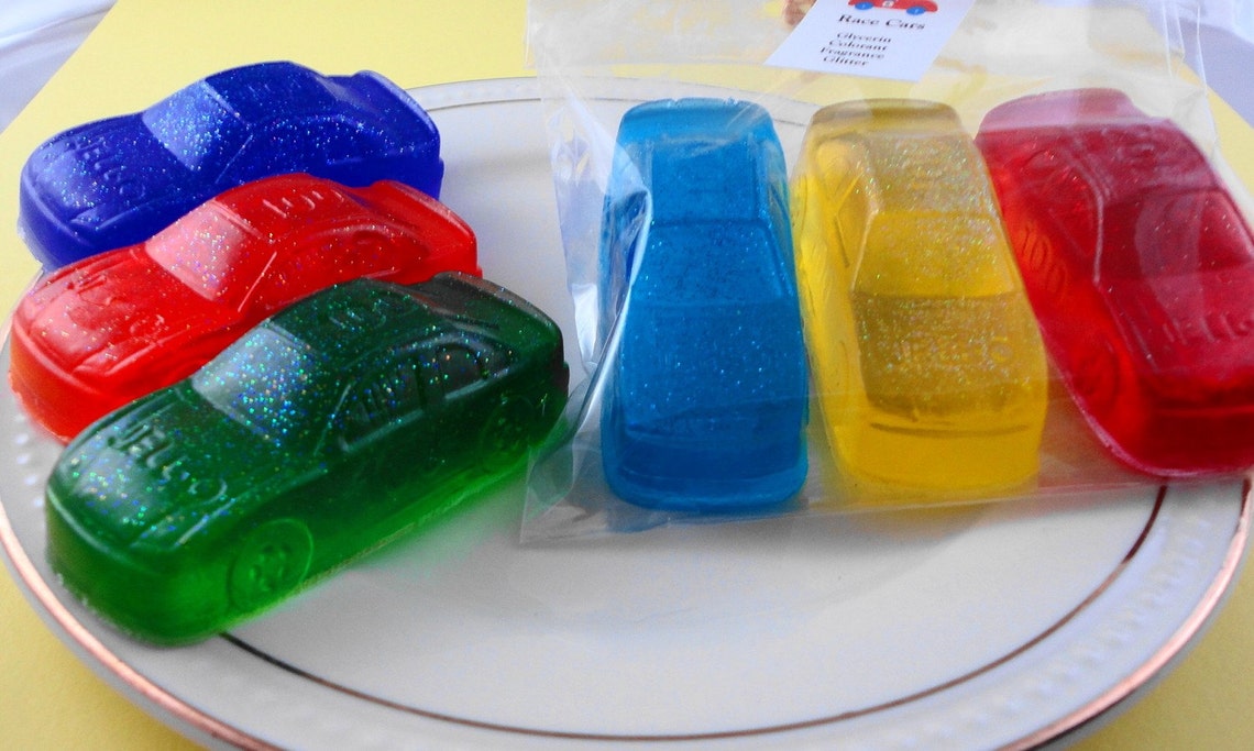 Race Cars Soaps Glycerin Soap Handmade Soap Party Favors Etsy