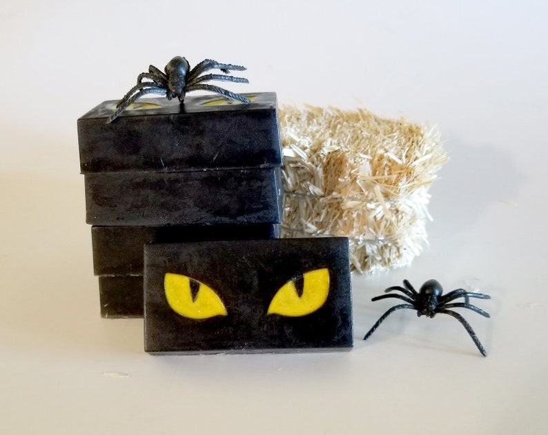 Superstition Black Cat Eyes Scary Black Cat Halloween Cat Cats Eyes Halloween Party Favors Soapgardenshop image 2