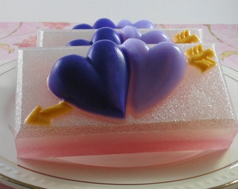 Cupid's Kiss Soap made with Goats Milk - Glycerin Soap - Handmade Soap - Wedding Favors -  Artisan Soap - SoapGarden