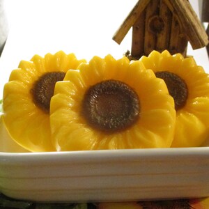 Sunflower Romance Made with Goats Milk Glycerin Soap Floral Soap Wedding favors Shower Favors Summertime fun SoapGarden image 2