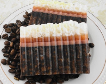 Cuppa Java Coffee Soap - Glycerin Soap - 4 Layer Soap - Office Friend Celebration - Birthday Soap - Handmade Soap - SoapGarden