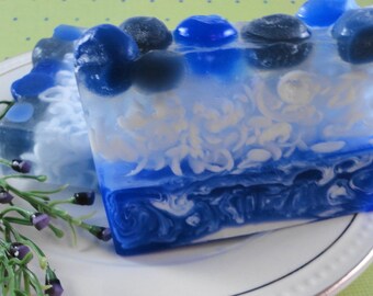 Blueberry  Hill Soap - Glycerin Soap - Handmade Soap - Fresh Blueberry Soap - Artisan Soap - Summer Soap - Hostess Gift Soap - SoapGarden