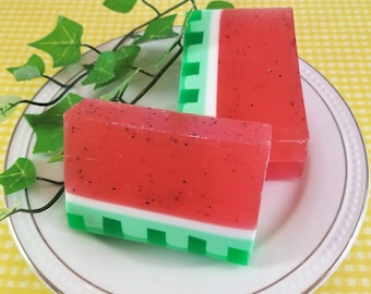 Juicy Watermelon Soap -  Glycerin Soap - Handmade Soap - Summer Soap - Fruity Scented Soap - Partytime Soap - Mothers Day Soap - SoapGarden