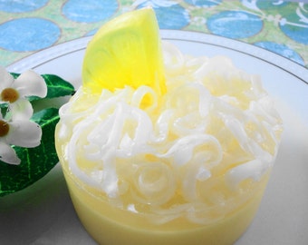 Lemon Parfait Soap made with Shea Butter - Glycerin Soap - Handmade Soap - Artisan Soap - Lemon Soap - Party Favor