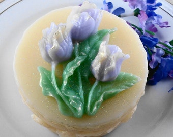 Blooming Tulips Soap Made with Goats Milk - Glycerin Soap - Handmade Soap - Spring Soap - Great for Mothers Day - Soapgarden