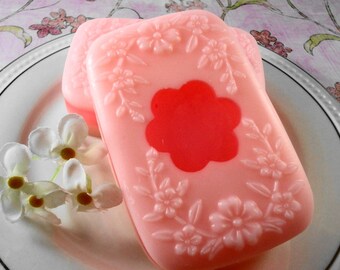 Cherry Blossom Soap made with Goat's Milk - Handmade Soap - Spring Soap - Cherry Soap - Artisan Soap - Hostess Gift - Party Favor Soap