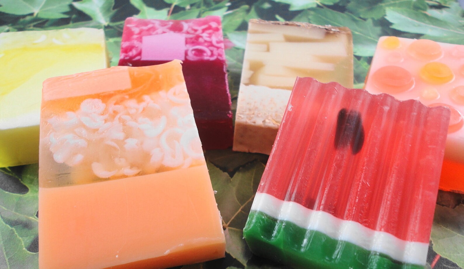 Fruit Scented Sample Basket of Soaps glycerin Soap Handmade Etsy