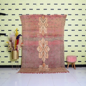 Wunderschöner Boujaad Teppich Wollteppiche Berber Shag Vintage Teppich Marokkanischer Teppich Handgemachter Berber Teppich Großer Marokkanischer Teppich Boho Dekor