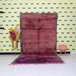 Wunderschöner Boujaad Teppich Wollteppiche Berber Shag Vintage Teppich Marokkanischer Teppich Handgemachter Berber Teppich Großer Marokkanischer Teppich Boho Dekor