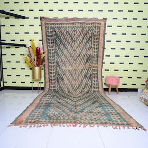 Wunderschöner Boujaad Teppich Wollteppiche Berber Shag Vintage Teppich Marokkanischer Teppich Handgemachter Berber Teppich Großer Marokkanischer Teppich Boho Dekor