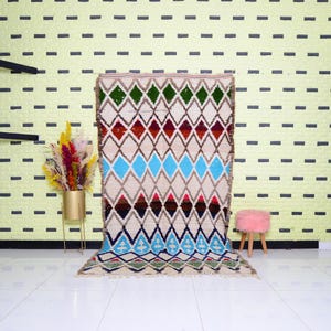 Wonderful Boujaad Rug Wool Area Rugs Berber Shag Vintage Rug Moroccan Area Rug Handmade Berber Carpet Large Moroccan Rug Bohemian Decor