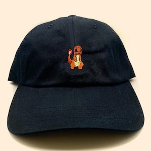 Charmander Embroidered Dad Hat - Custom Pokedex 0004 Gift