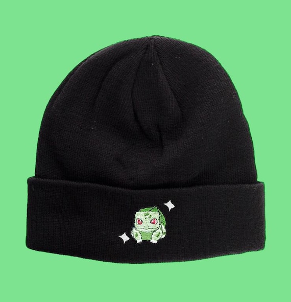 Pokemon Bulbasaur Shiny Beanie Custom Pokedex 0001 Gift