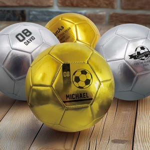 Personalized name Gold soccer, Custom silver soccer fan gift, Best Soccer coach gift, Soccer graduation gift, Soccer team gift