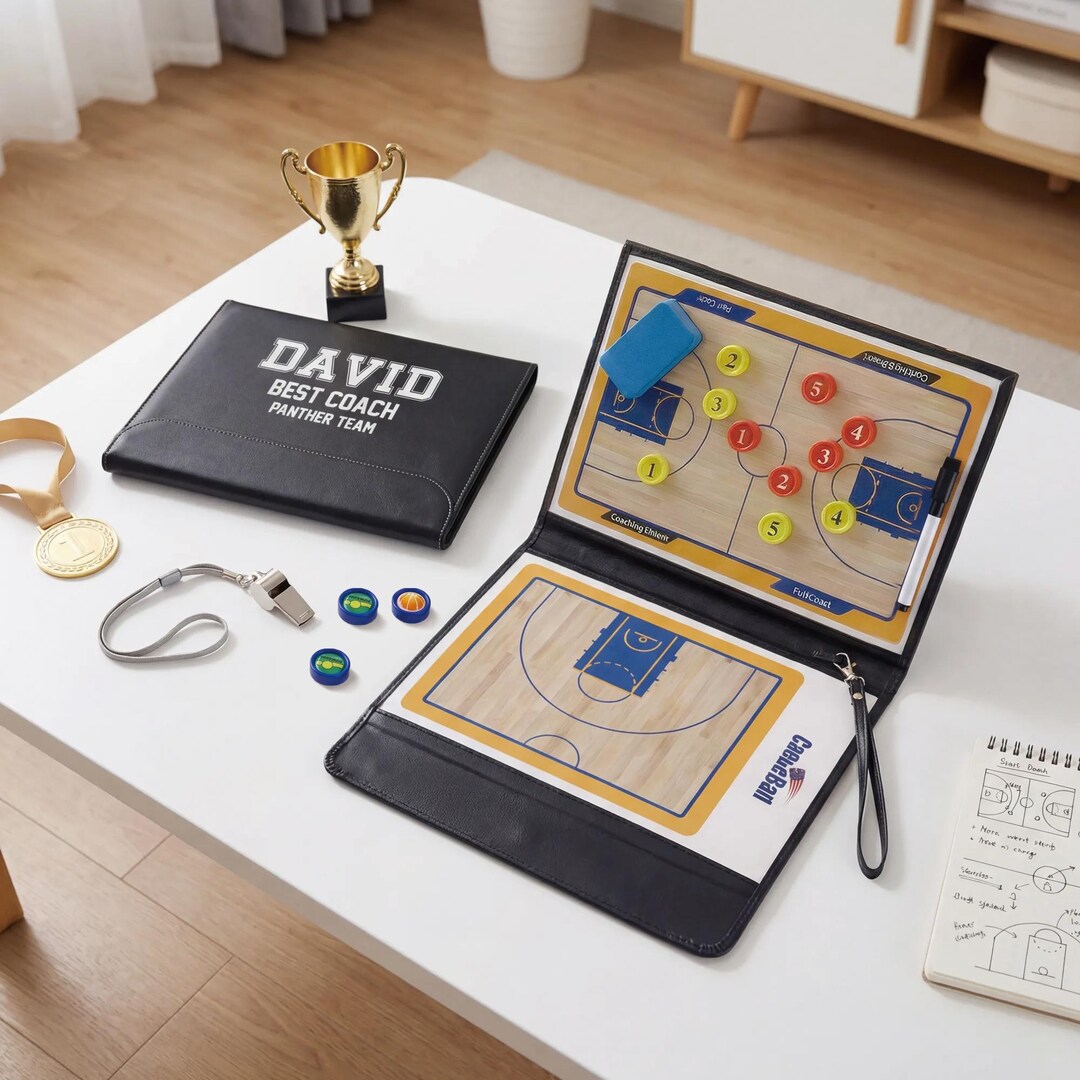 Custom Basketball Coaching Folder, Personalized Name, Team Logo ...