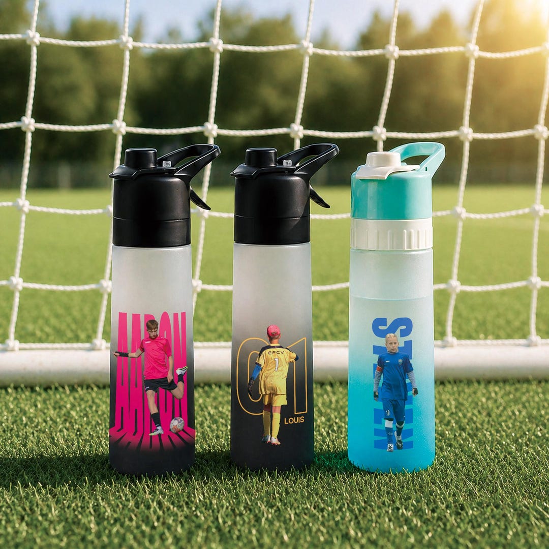 Personalized Soccer Water Bottle, Custom Photo Name Sports Gift ...