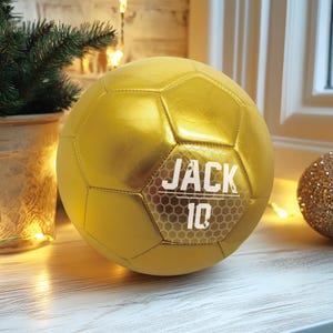 Personalized name Gold soccer, Custom silver soccer fan gift, Birthday gift for Soccer lovers, Anniversary present for him