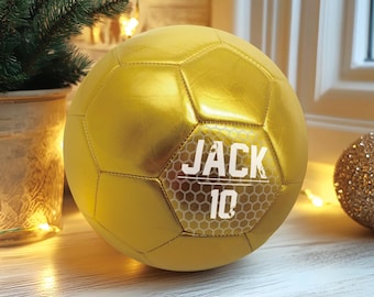 Personalized Gold Soccer Ball: Custom Name Gift