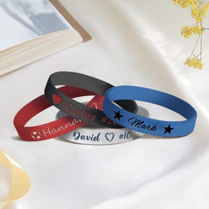 Custom Sports Silicone Wristbands, Personalized Basketball Enthusiasts Bracelet Bracelet, sports team bracelet, Gift for sports lovers