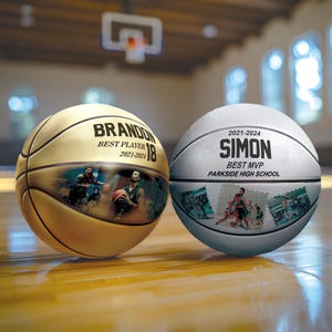 Personalized Photo Basketball: Custom Team Souvenir, Coach Gift