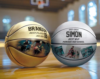 パーソナライズされた写真のバスケットボール：カスタムチームの記念品、コーチへのギフト