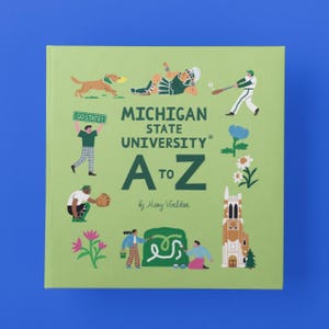 Michigan State University A-Z Picture Book, Spartan Baby Shower Gift, MSU Alumni Keepsake