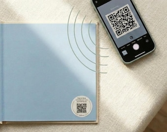 Pegatina QR con voz grabable para libros infantiles / recuerdo para abuelos, baby shower o despedida de soltero.
