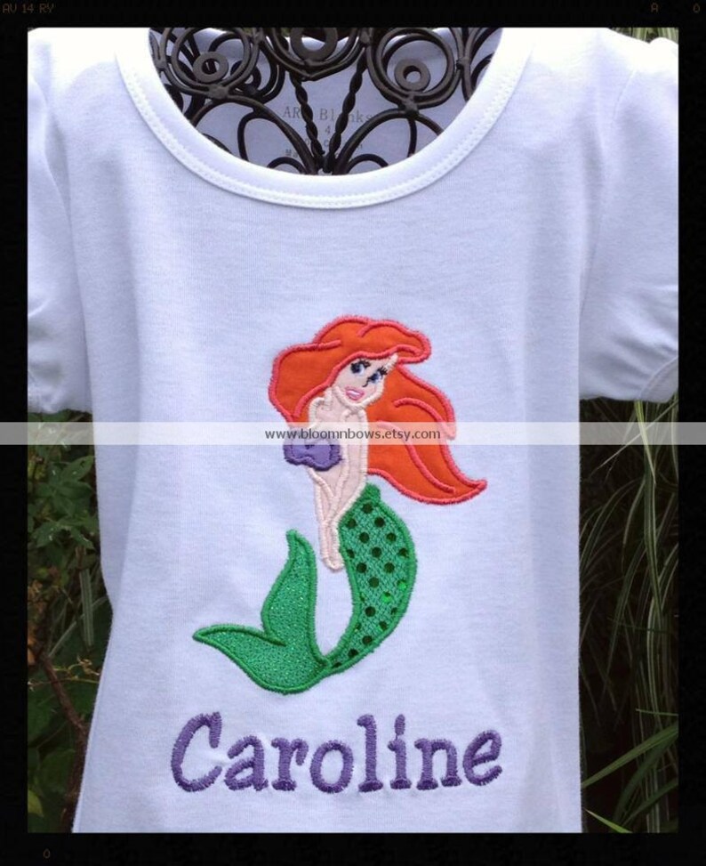 Personalized Little Mermaid Shirt or Onesie Etsy