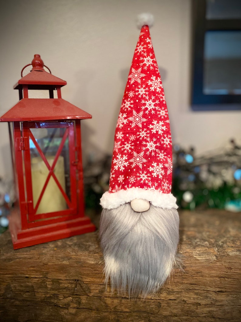 Snow Gnome Santa Gnome Good Luck Gnome Shelf Gnome Gnome Etsy
