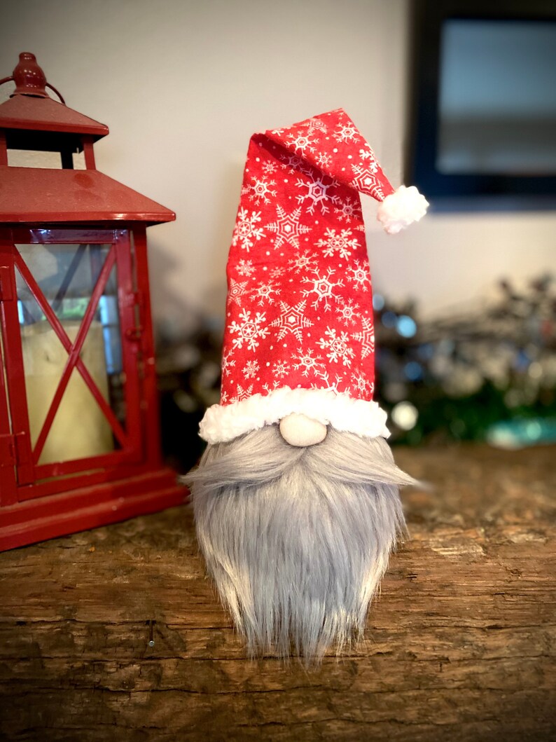 Snow Gnome Santa Gnome Good Luck Gnome Shelf Gnome Gnome Etsy