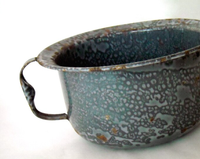 VINTAGE ENAMEL GRANITE WARE ANTIQUE METAL POT Etsy