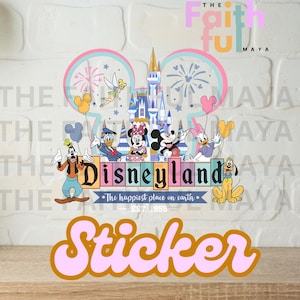 Disneyland Castle Ears Sticker, Decal, Vinyl, UV DTF, Drink Bottle, Laptop, Bumper Sticker, Disney, Original Disney, Mickey, Castle