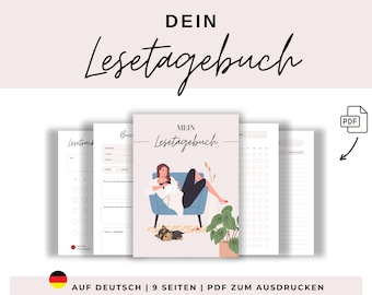 Läsjournal / Mall för bokrecensioner, Lässpårare månatlig och årlig översikt, Läsjournal för Booktok-fans, Bokönskelista / PDF-nedladdning