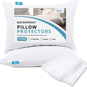 Waterproof Zippered Pillow Protector, Soft Microfiber 20x40"