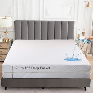 Zippered 100% Waterproof Mattress Protector – Bed Bug Proof, Soft, Quiet, Deep Pocket Fit, Washable Zippered Cover Twin to Cal King